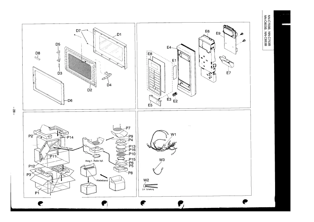 Vue éclatée PANASONIC NN-C703B NN.C703B NNC703B