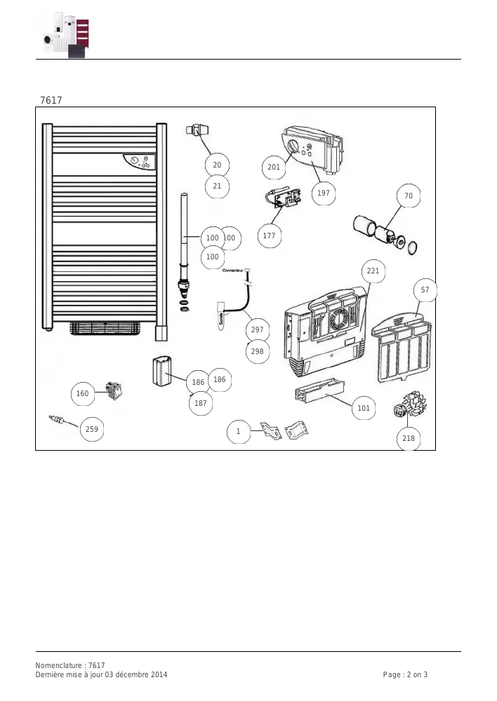 Vue éclatée THERMOR 471451 RIVA 2