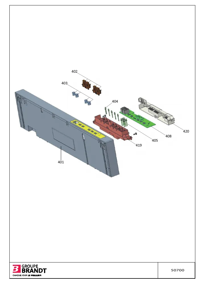 Vue éclatée BRANDT BDFI37EB BDFI37EB-01