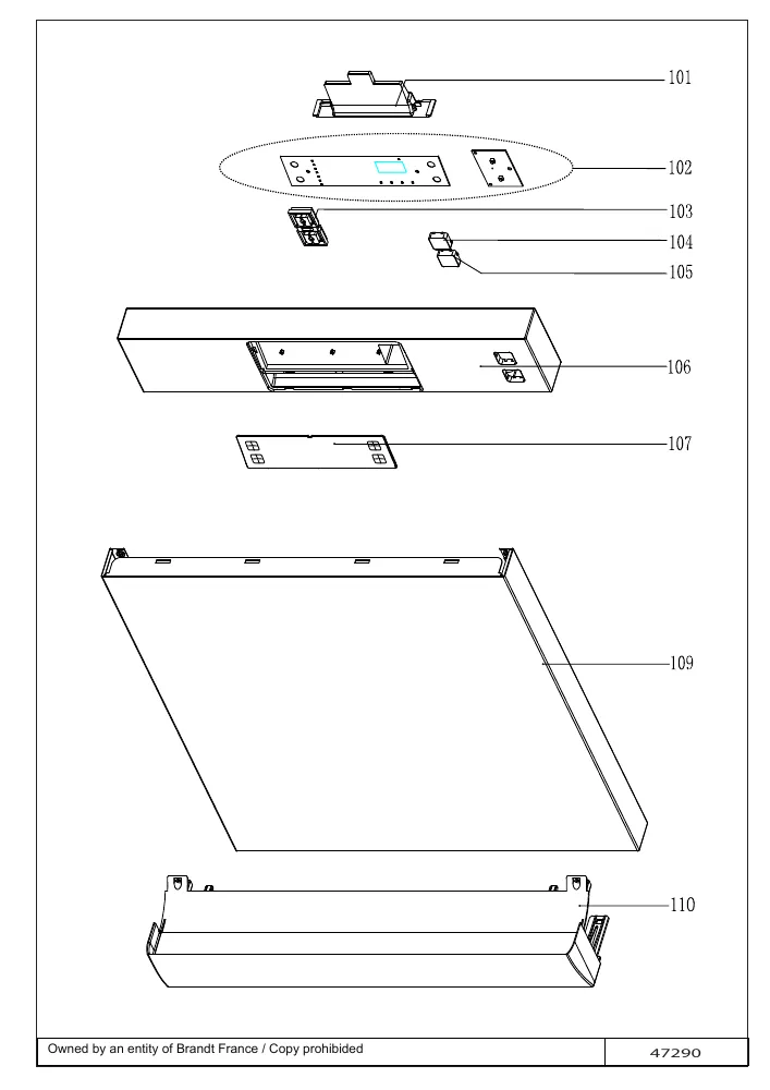 Vue éclatée BRANDT DSF14524X
