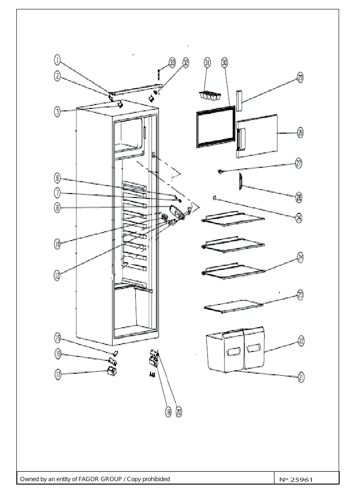Vue éclatée BRANDT BIS2202SW BIS2202SW2