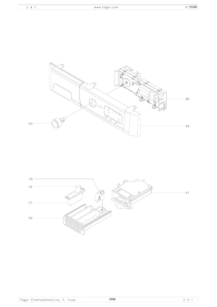 Vue éclatée BRANDT WFA1216F1
