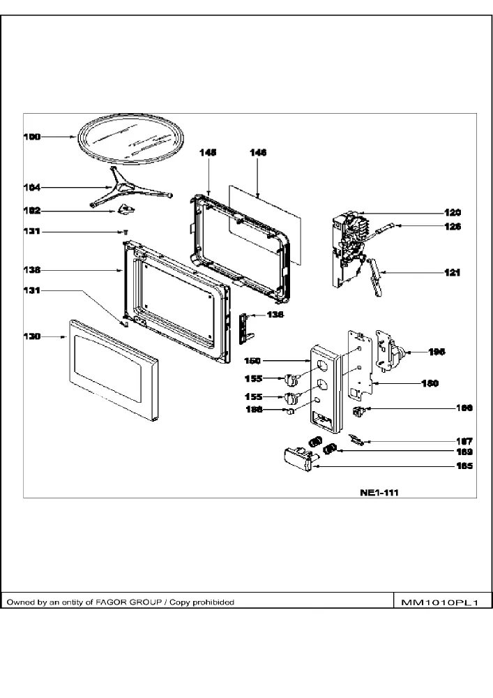 Vue éclatée BRANDT MM1010X