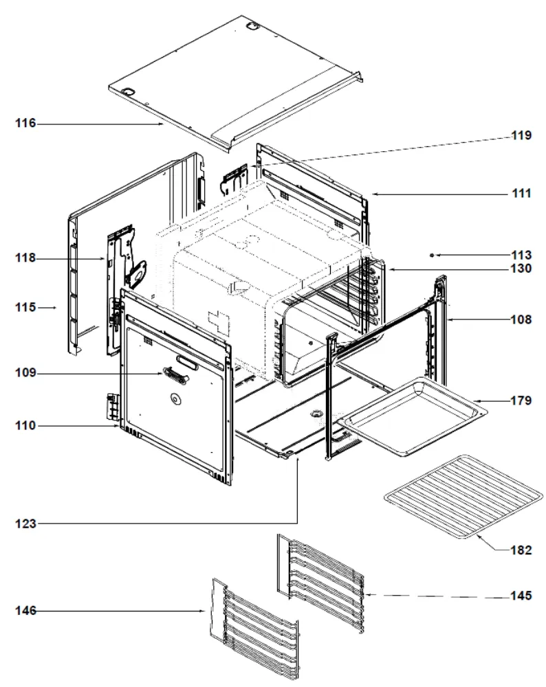 Vue éclatée BRANDT BXP5532X BXP5532X2
