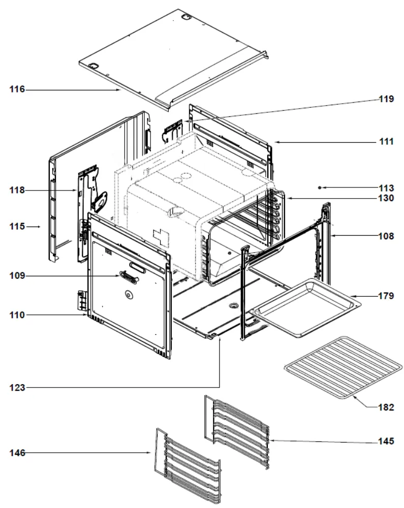 Vue éclatée BRANDT BXP6355W2