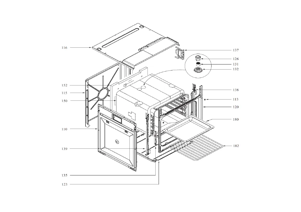 Vue éclatée BRANDT BXP4320B BXP4320B2