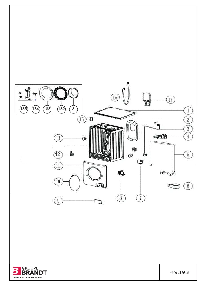 Vue éclatée VEDETTE LFVQ104W LFVQ104W-01