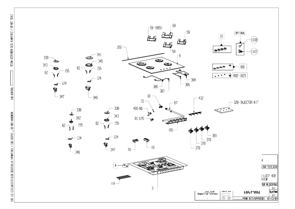 Vue éclatée BEKO HING642202SB 7712282908
