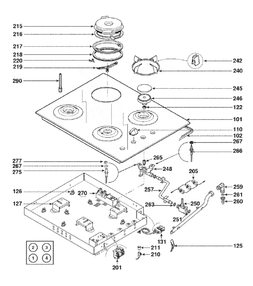 Vue éclatée BEKO HIM64120S HIM64120S2