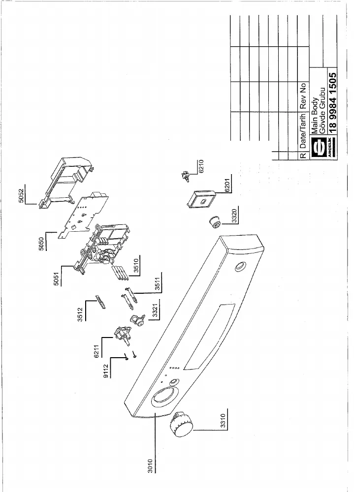 Vue éclatée BEKO LV5434 7600287300
