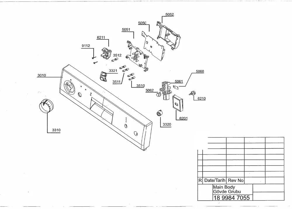 Vue éclatée BEKO DFS2500 7660787355 MVBB045Z00