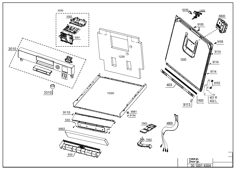 Vue éclatée BEKO LVV4729S 7600507377