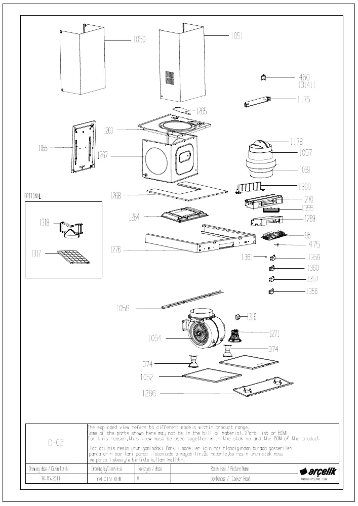 Vue éclatée BEKO HCB61731BXH 7702382902