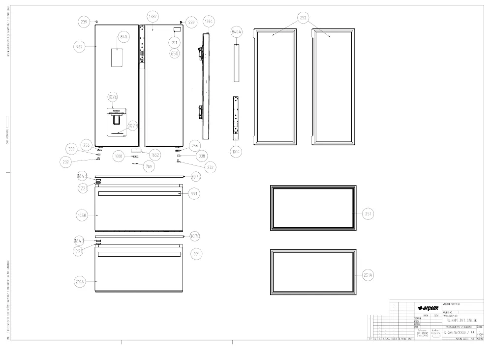Vue éclatée BEKO GNE490I21ZXP 7299147694