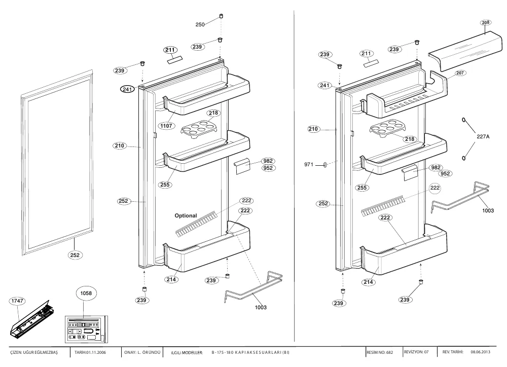 Vue éclatée BEKO B1751 7224248719