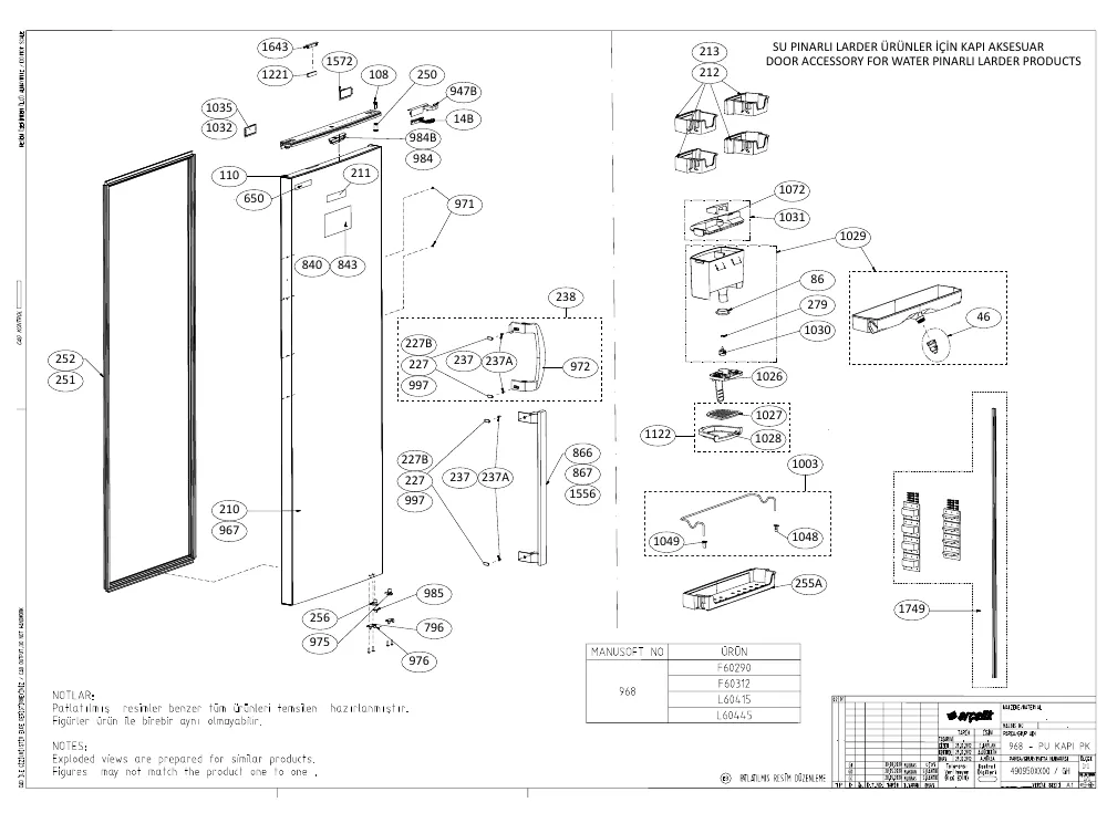 Vue éclatée BEKO RSSE415K30SN 7295240597