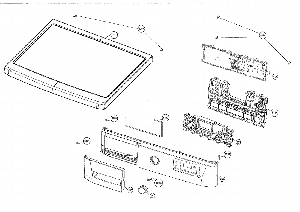 Vue éclatée BEKO WMB71231M 7179381900