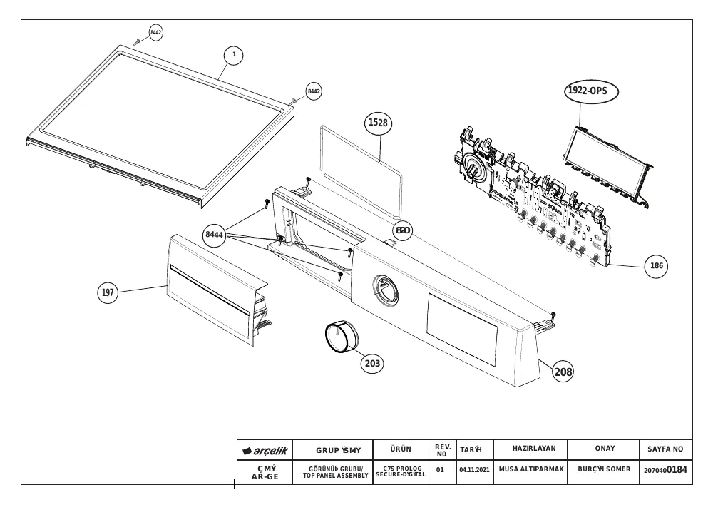 Vue éclatée BEKO B3WFT51243W 7178522700