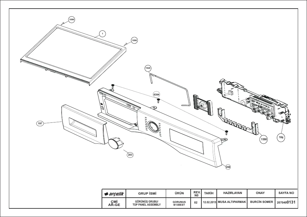 Vue éclatée BEKO WMY111442D 7142941100