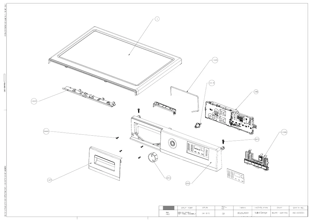 Vue éclatée BEKO WUE6610W0W 7000040079