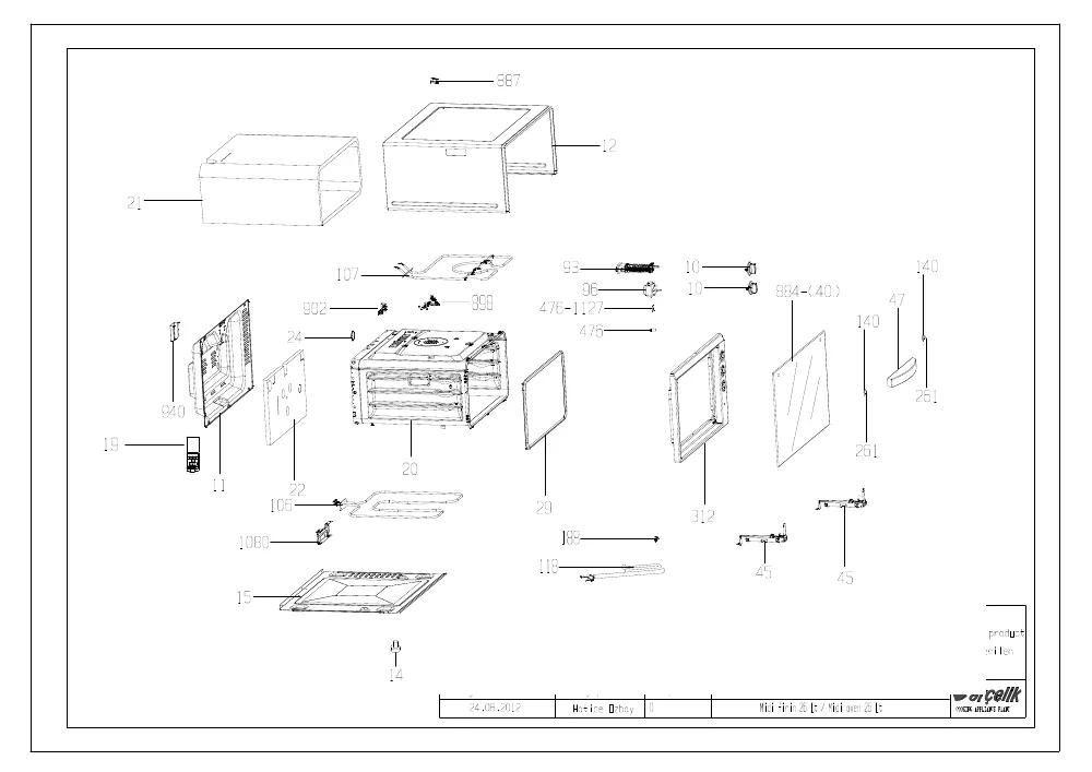 Vue éclatée BEKO BC26B 7730420245