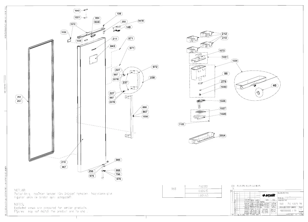 Vue éclatée BEKO FN127920 7285947215