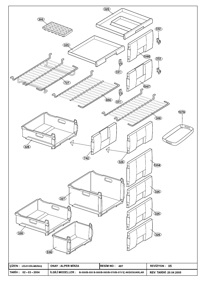 Vue éclatée BEKO FSE27300