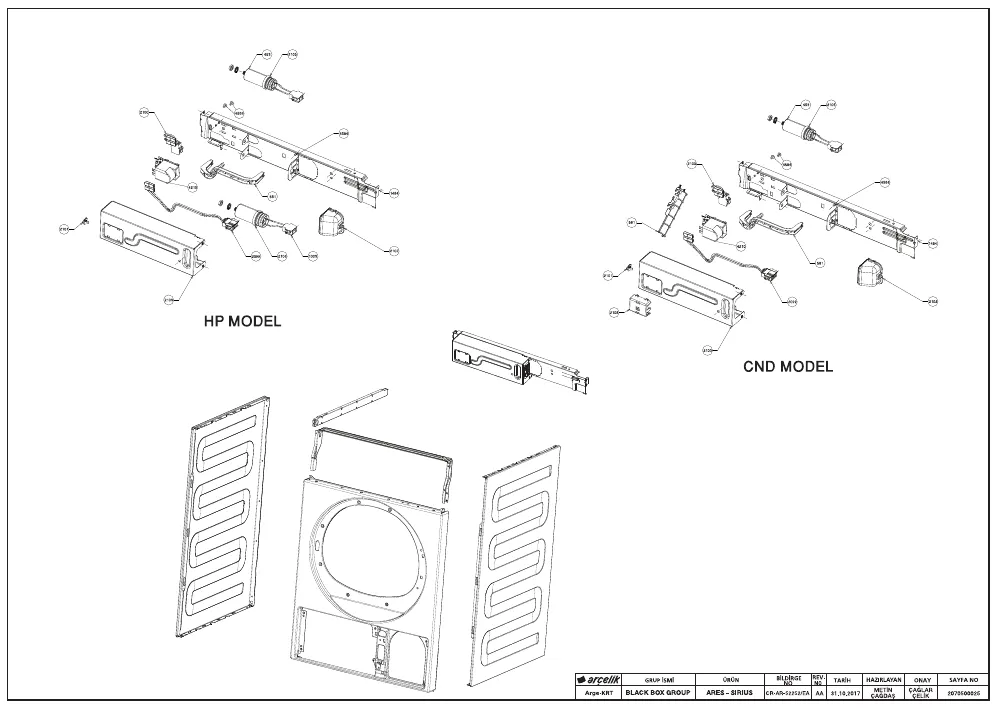 Vue éclatée BEKO DS7331PX0 7188232500