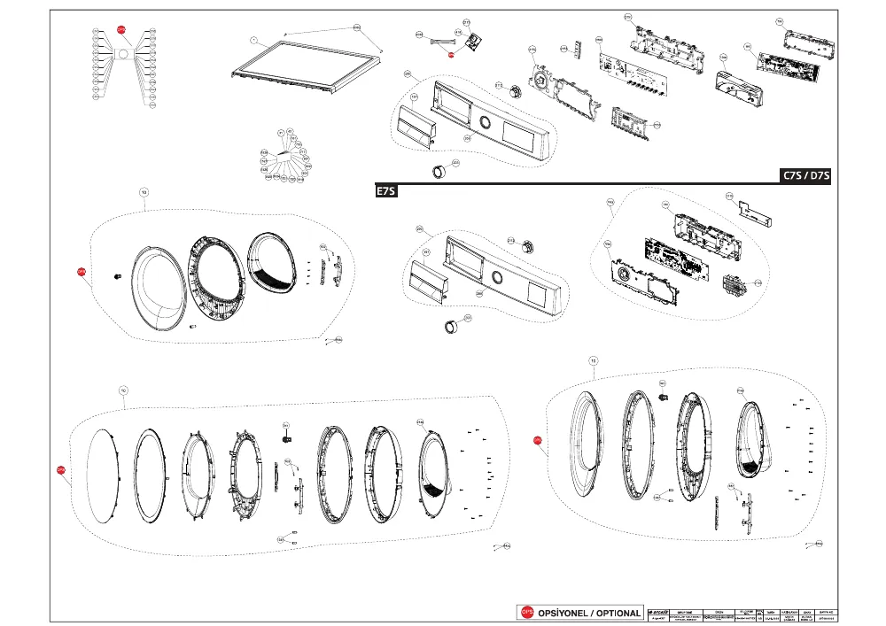 Vue éclatée BEKO D3H29393W 7188237910
