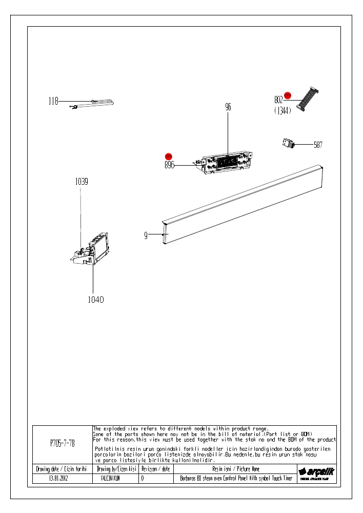 Vue éclatée BEKO BIE15400XCS 7757887650