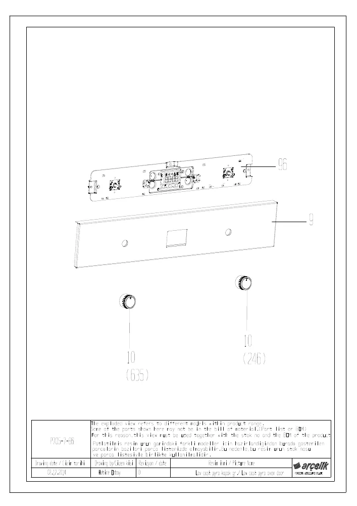Vue éclatée BEKO BIE22303XPS 7757887679