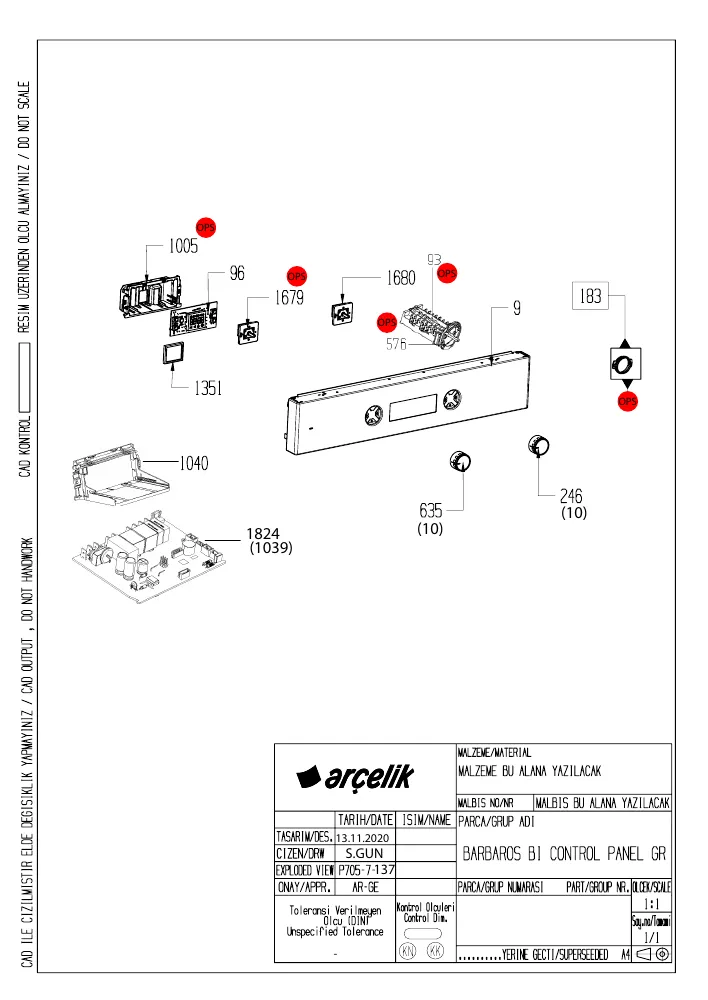 Vue éclatée BEKO BIR25302XP 7757897614