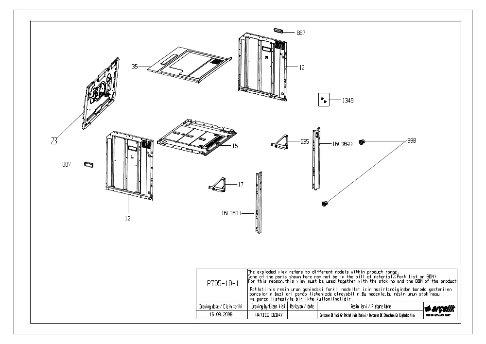 Vue éclatée BEKO BIE21302RXPS 7757787634