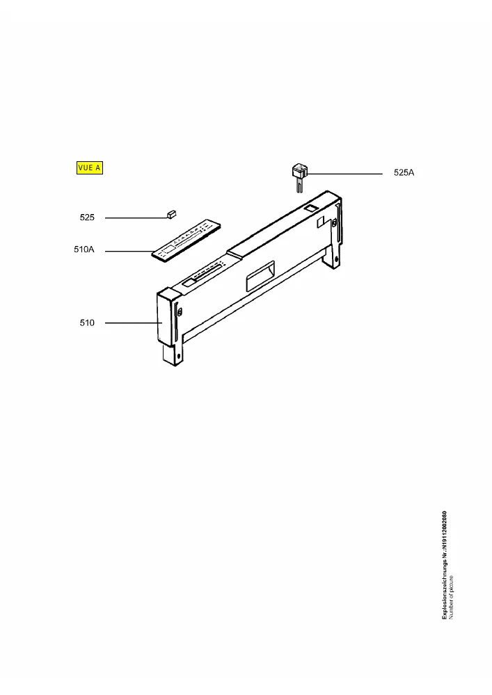 Vue éclatée AEG F65060VI 91123493800