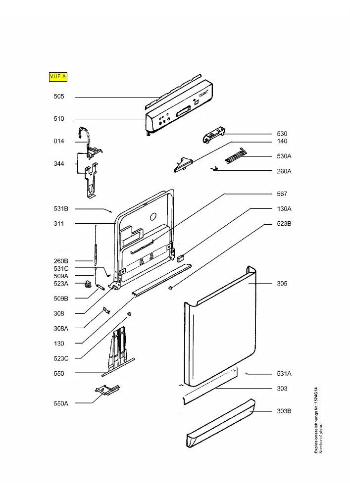Vue éclatée AEG FAV60800W 91123237400