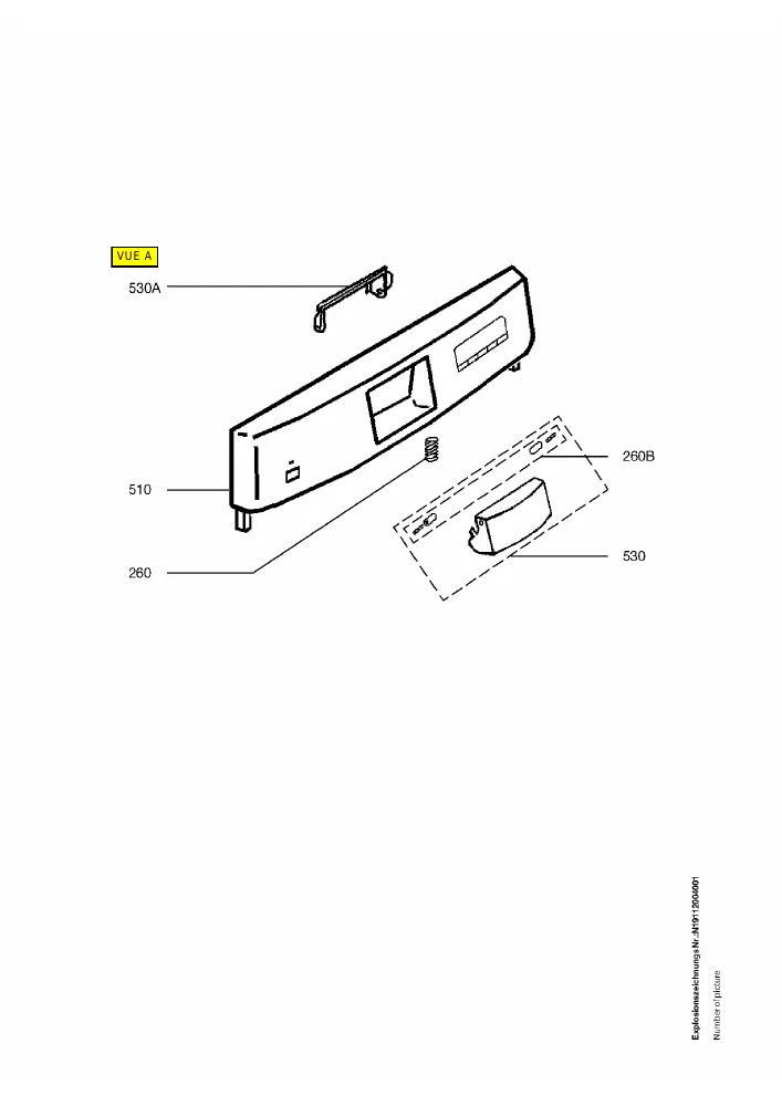 Vue éclatée AEG F80850 91123262501