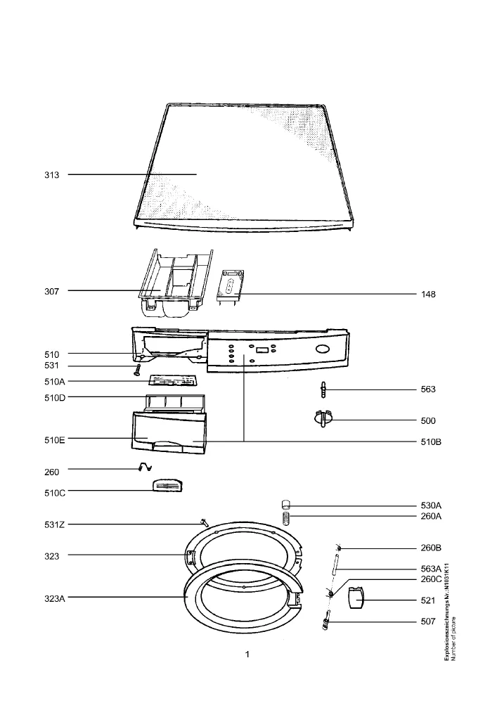 Vue éclatée AEG LAV74730W 91400205903